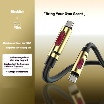 240 watt double-layer liquid silicone aromatherapy fast charging cable